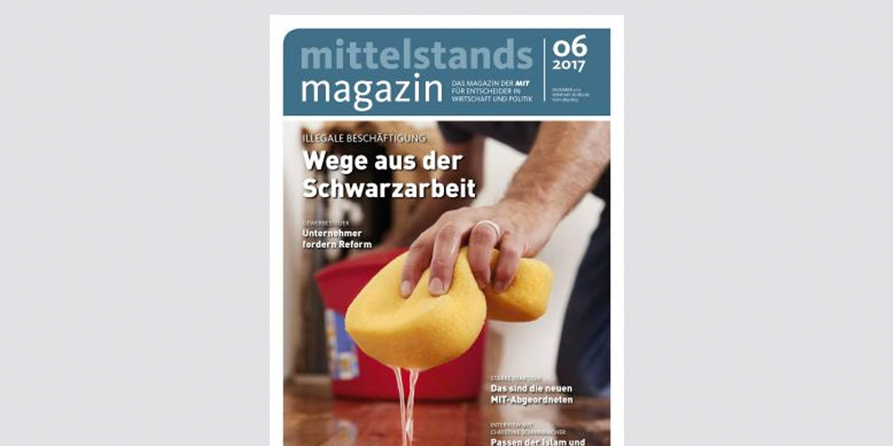 Mittelstands Magazin – Titel: Wege aus der Schwarzarbeit